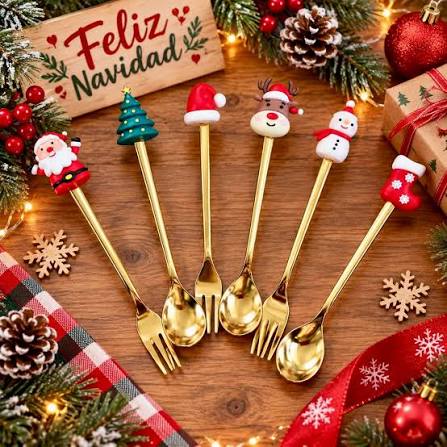 cucharas navideñas